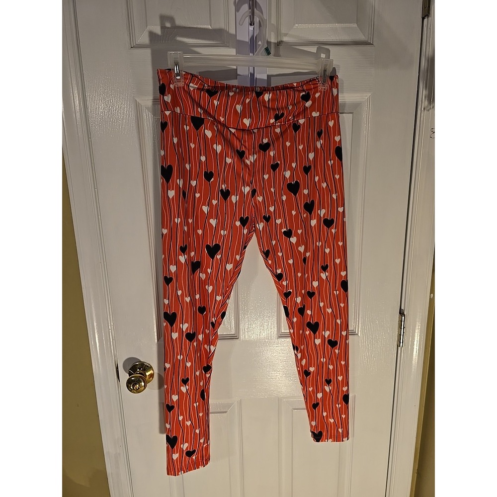 LuLaRoe T/C Leggings Multicolor Hearts Valentines Day Love Comfort